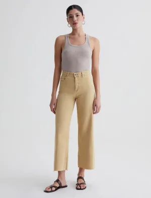 AG Denim Saige Wide Leg Crop in Sulpher Aspen Yellow