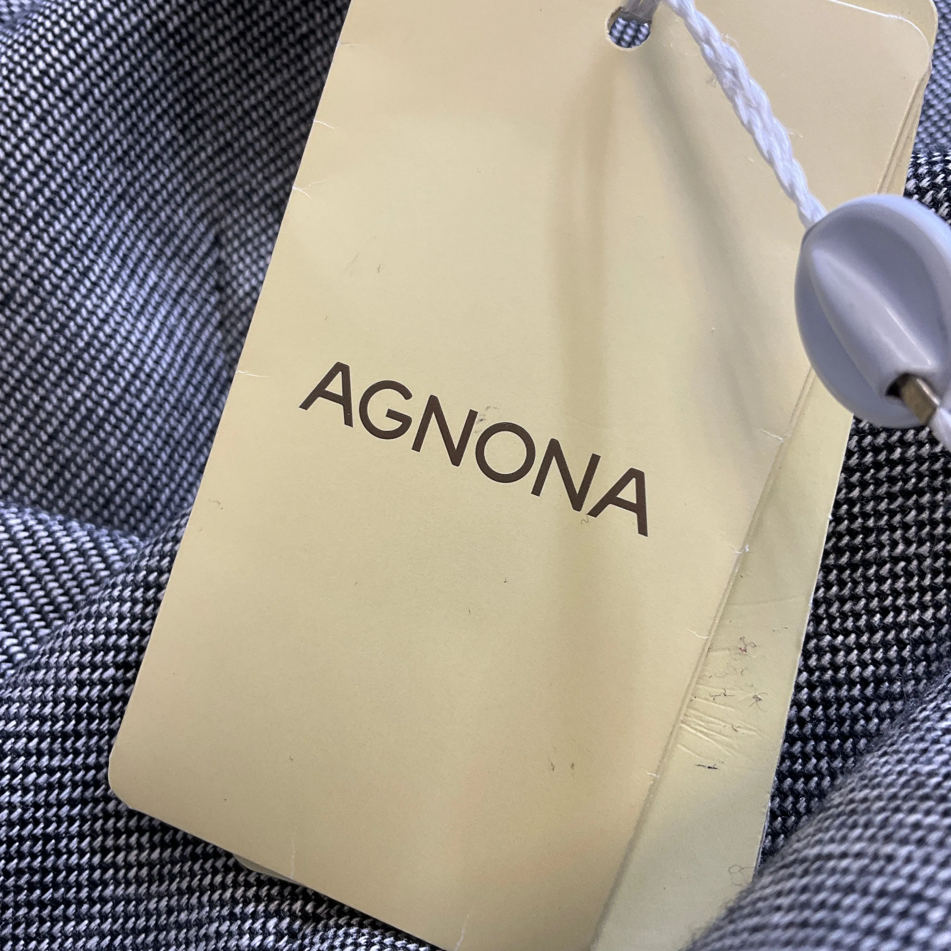 Agnona Black / White Short Sleeved Tweed Dress