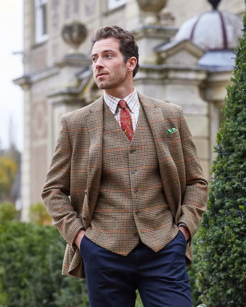 Alan Paine Surrey Mens Tweed Lined Blazer