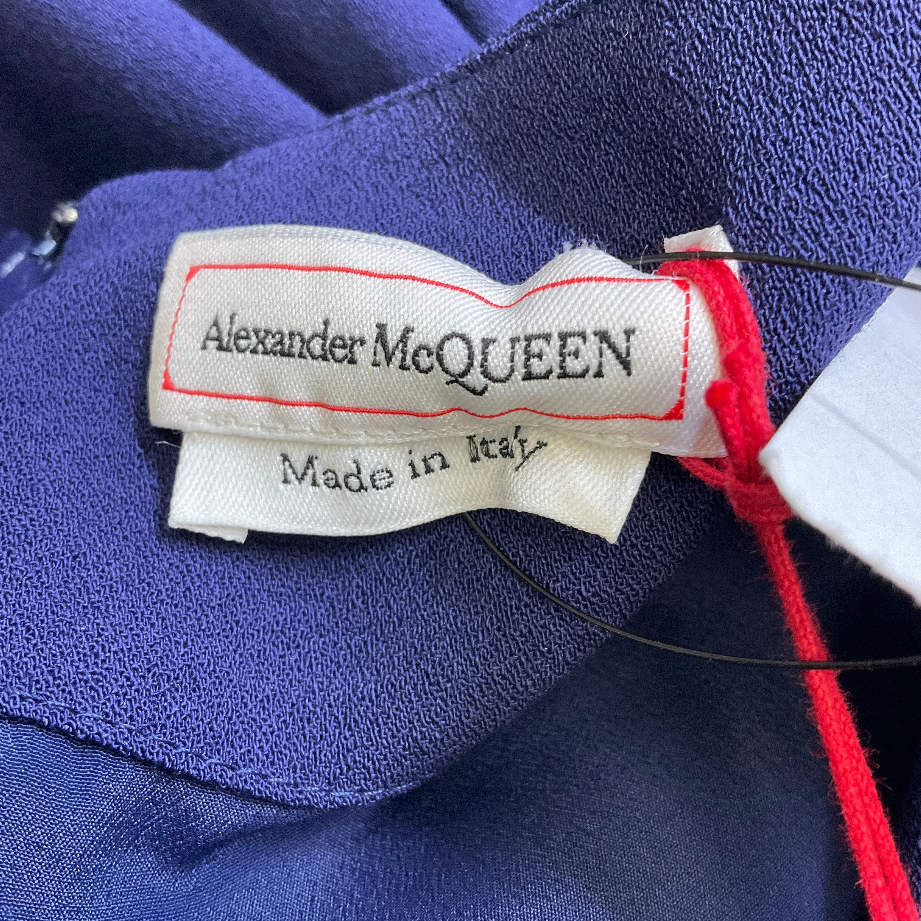 Alexander McQueen Sapphire 2019 Ruched Wool Crepe Dress