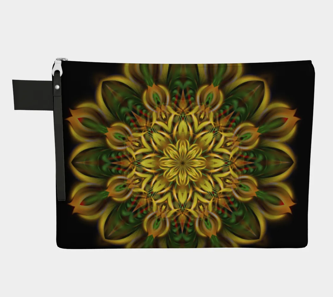 ALIEN SUNFLOWER ZIPPER POUCH