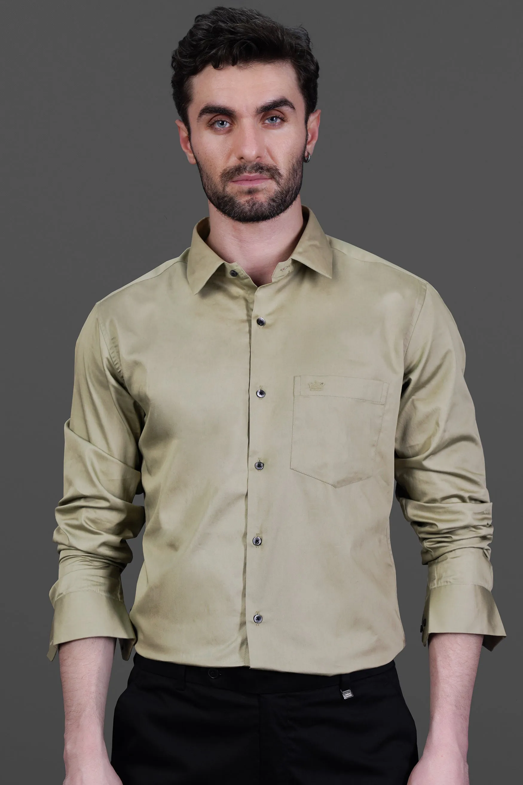 Arrowtown Brown Subtle Sheen Super Soft Premium Cotton Shirt