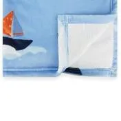 Boats Blue Fleece Blanket