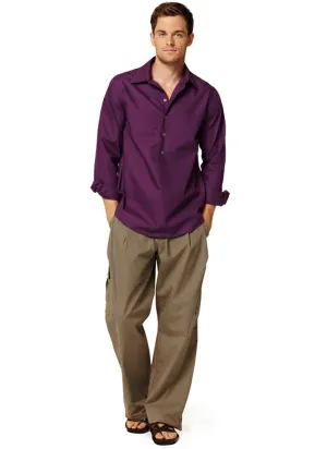 Burda 7525 Mens' Long Sleeve Shirt Pattern