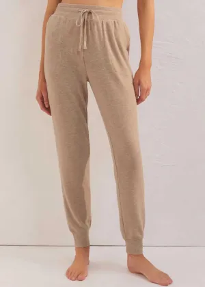 Comfy Marled Jogger - Heather Latte