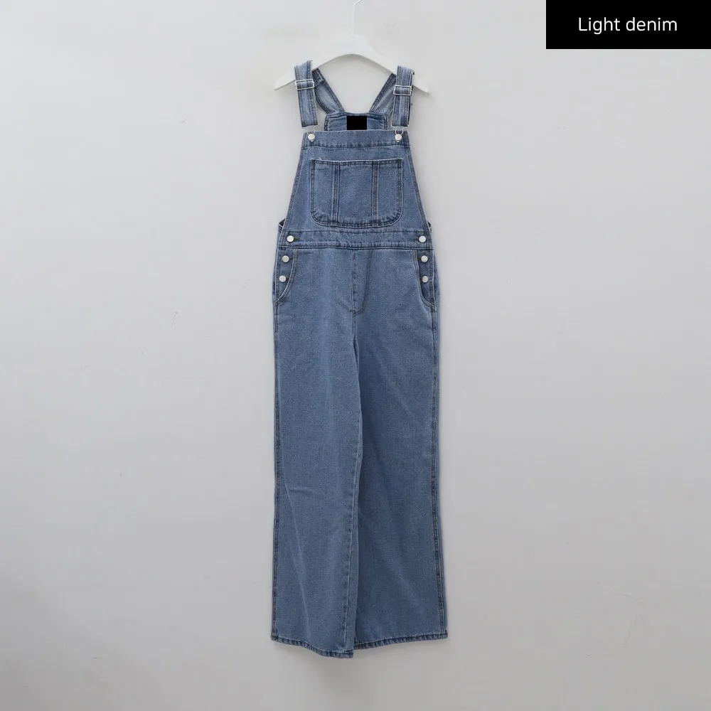 Cute and Basic Denim Overalls CM12