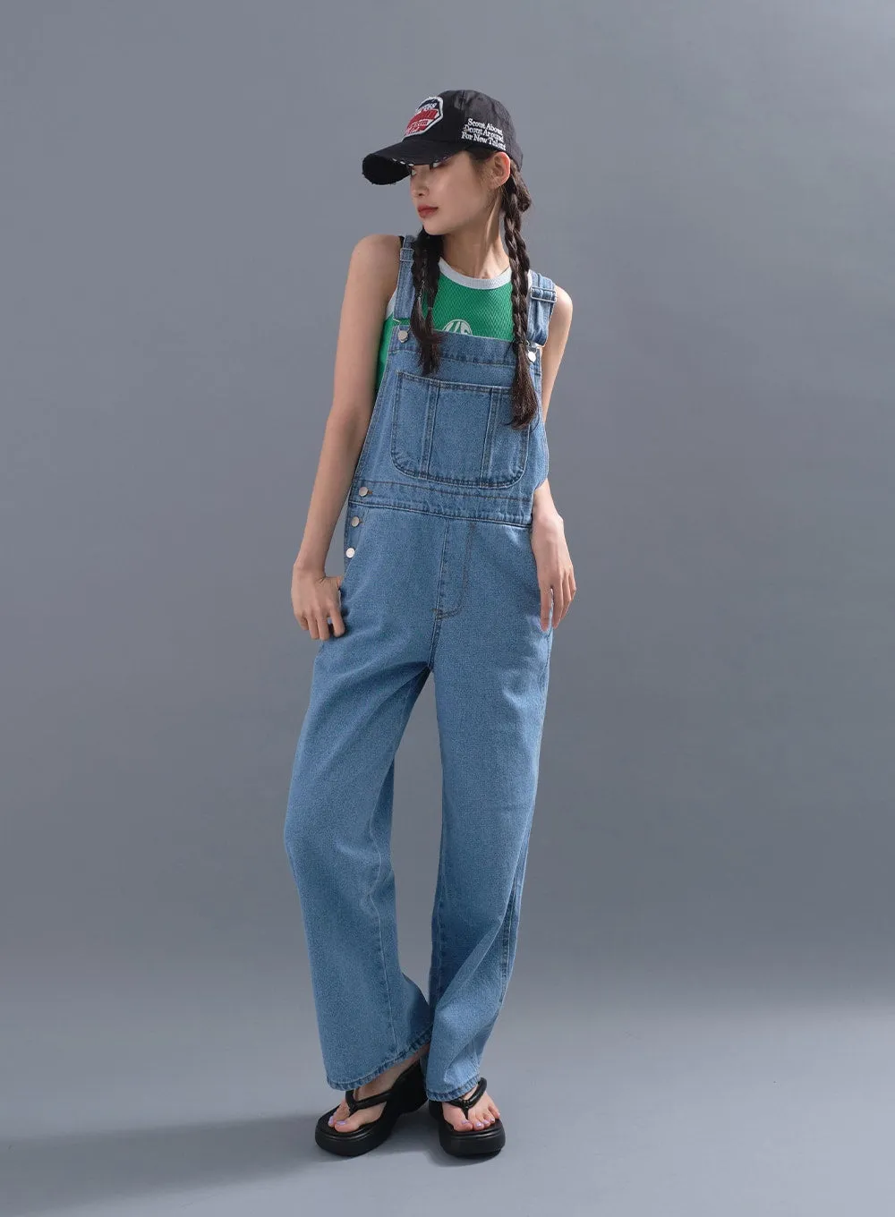 Cute and Basic Denim Overalls CM12