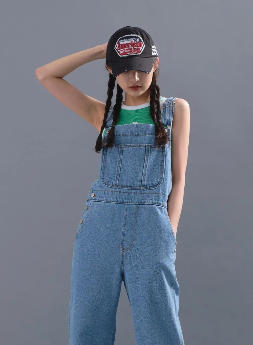 Cute and Basic Denim Overalls CM12