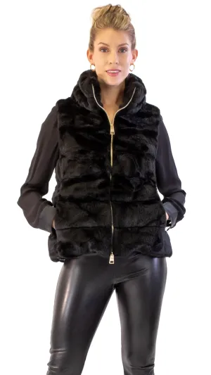 Faux Fur Vest - Black