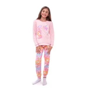 Girls Unicorn Dreamland Soft Novelty Fleece 2-Piece Pajama Sleep Pant Set