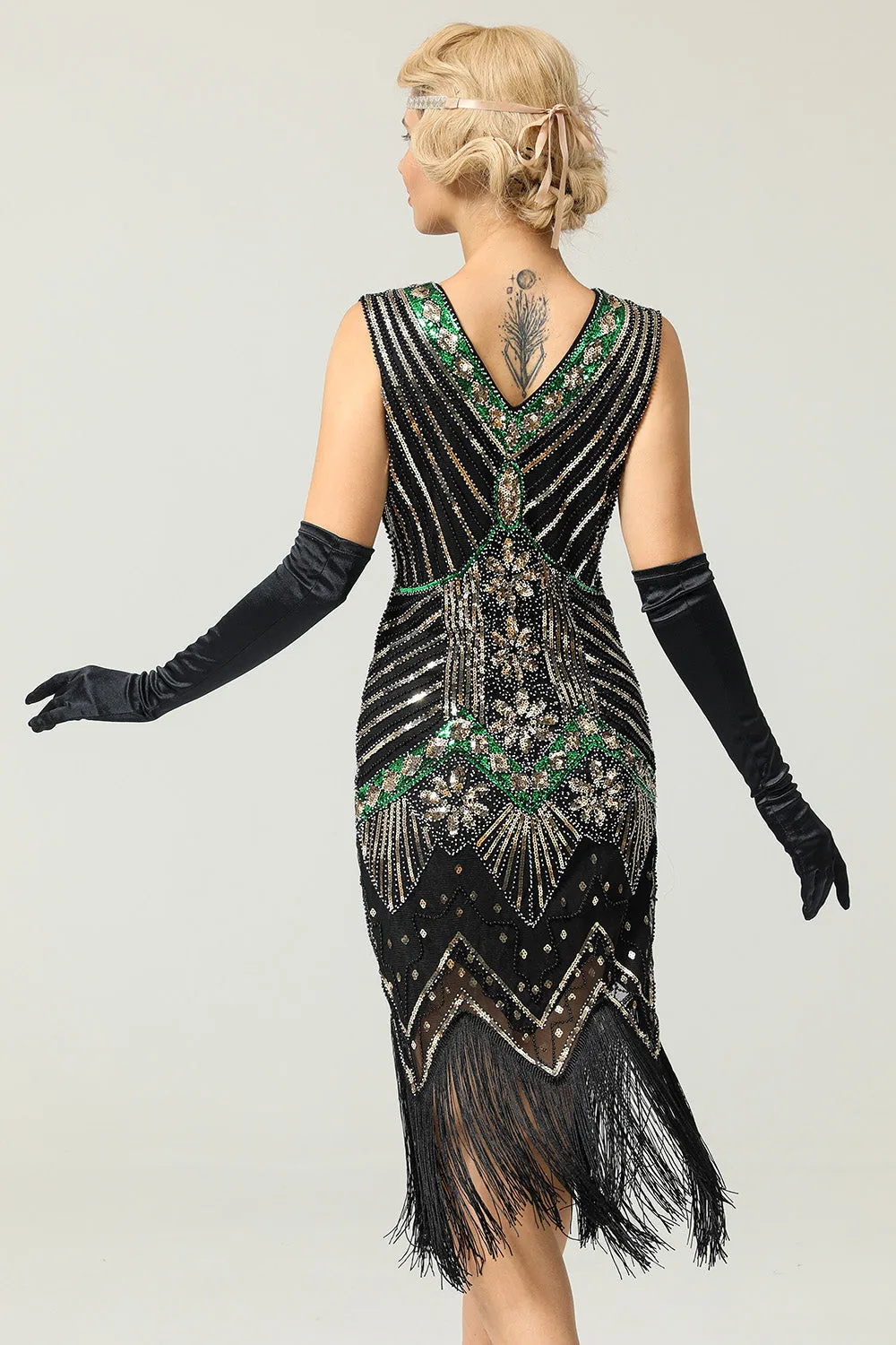 Glitter Fringe Flapper Dress