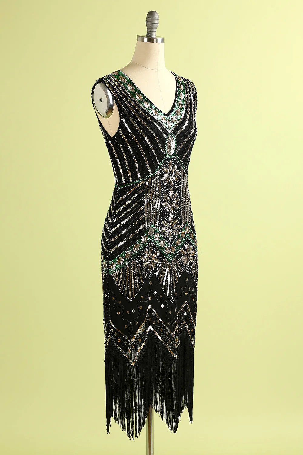 Glitter Fringe Flapper Dress