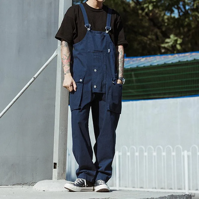 Japanese Washed-Denim Bib Overalls