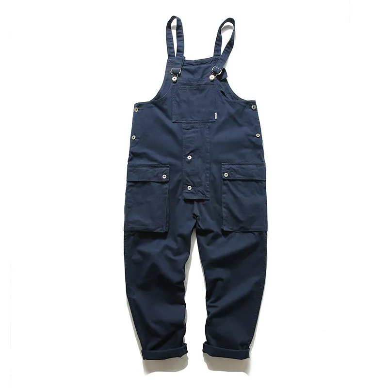 Japanese Washed-Denim Bib Overalls