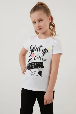 Lela Girl's White T-Shirts