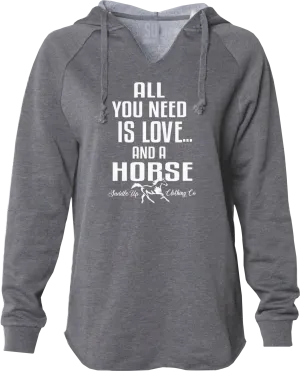 Love & Horses Cozy Lightweight Hoodie