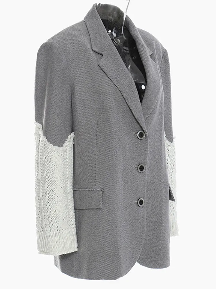 Pre Order:  Knit Contrast Blazer