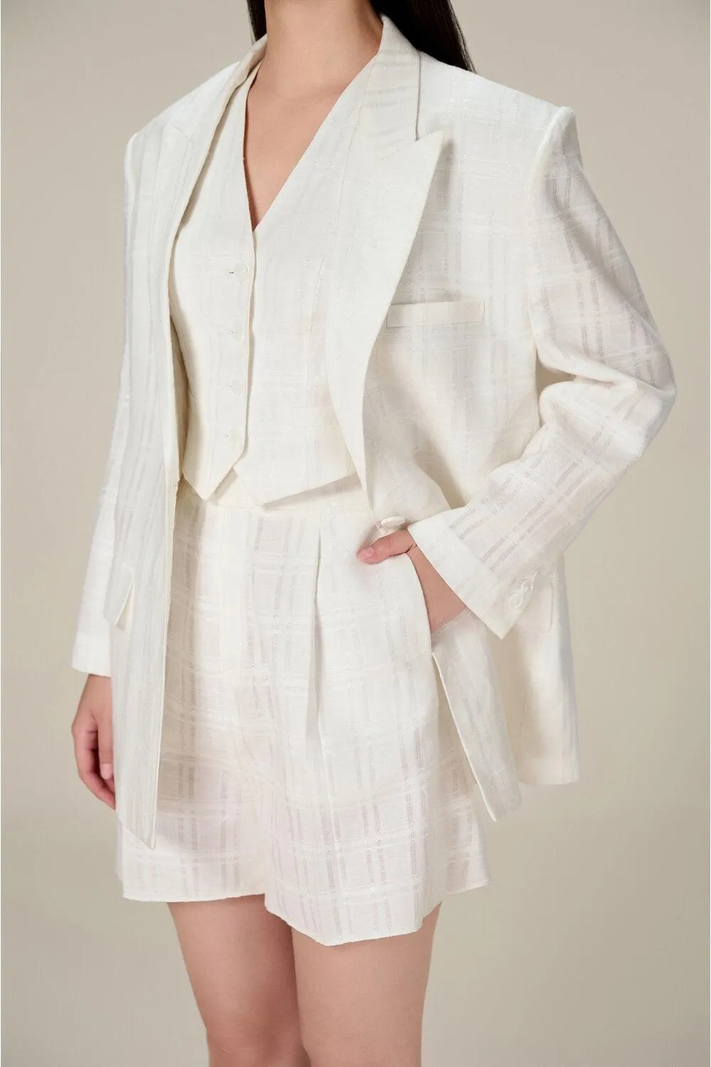 Taffeta Linen Blazer