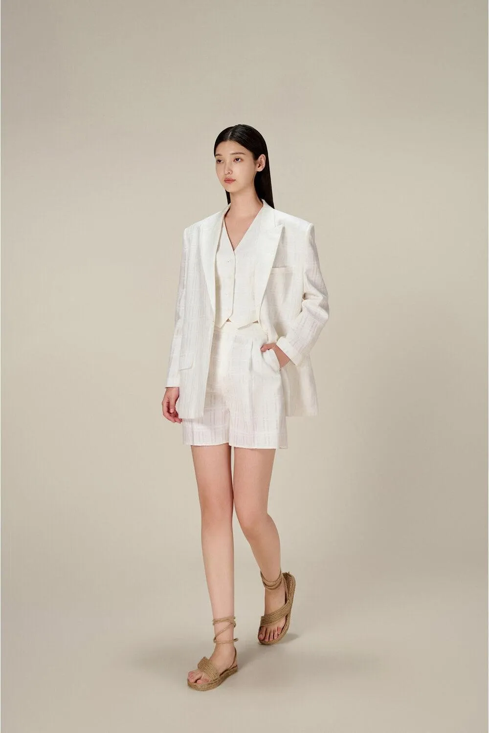 Taffeta Linen Blazer