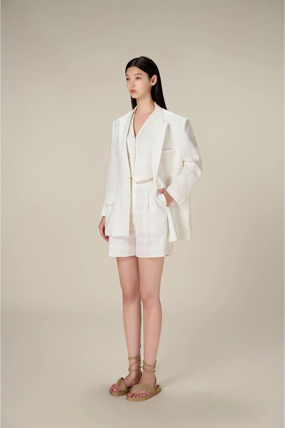 Taffeta Linen Blazer