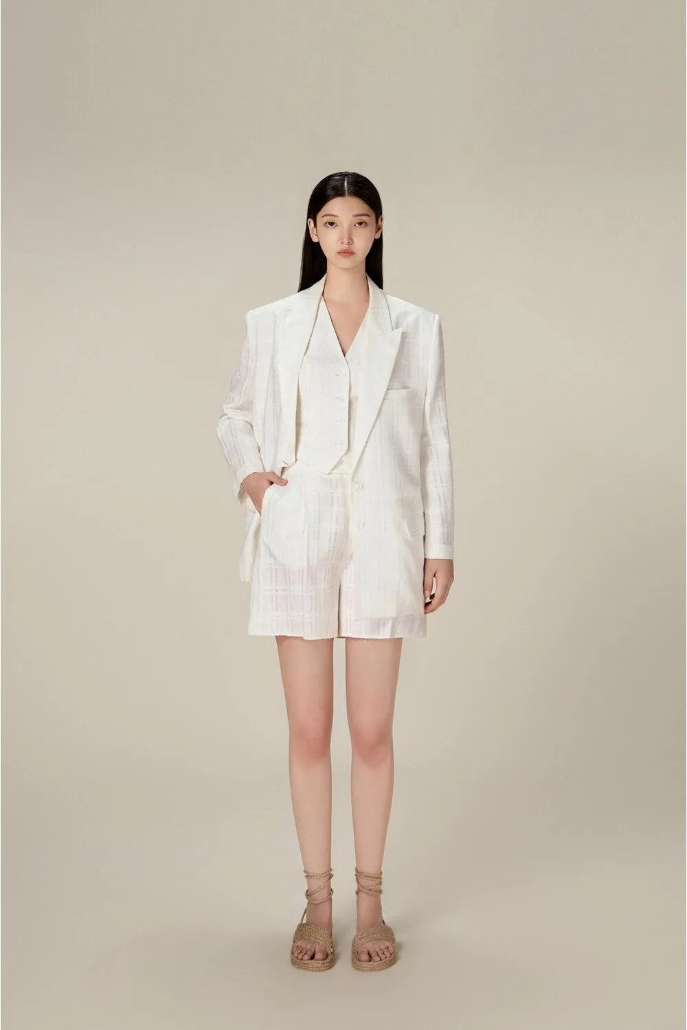 Taffeta Linen Blazer