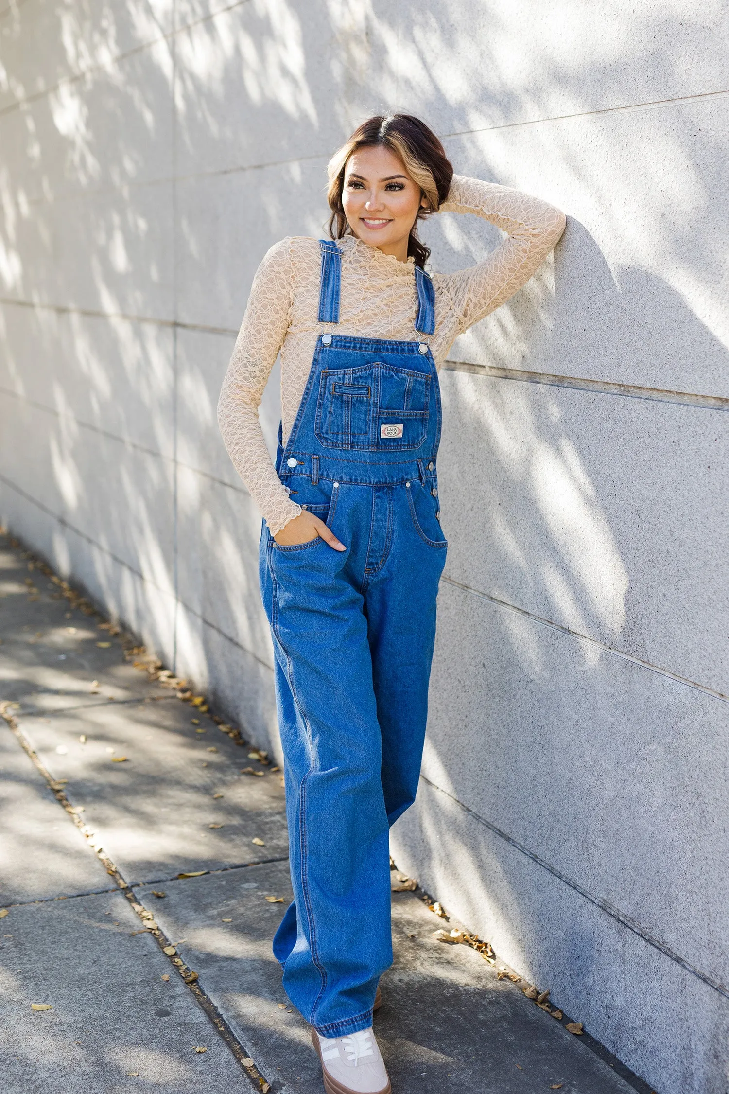 The 90's Medium Wash Utility Denim Twill Overalls