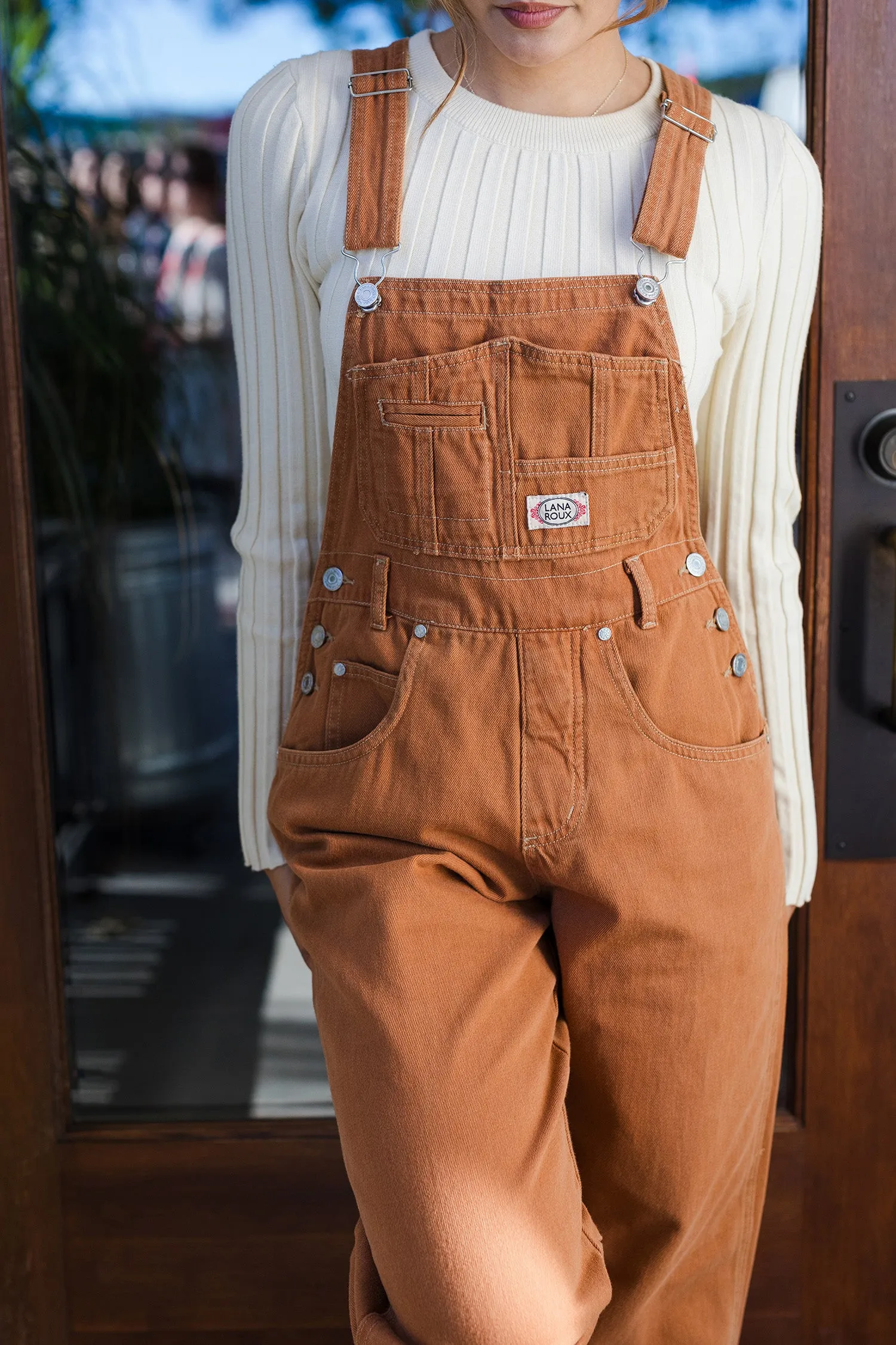 The 90's Rust Utility Denim Twill Overalls