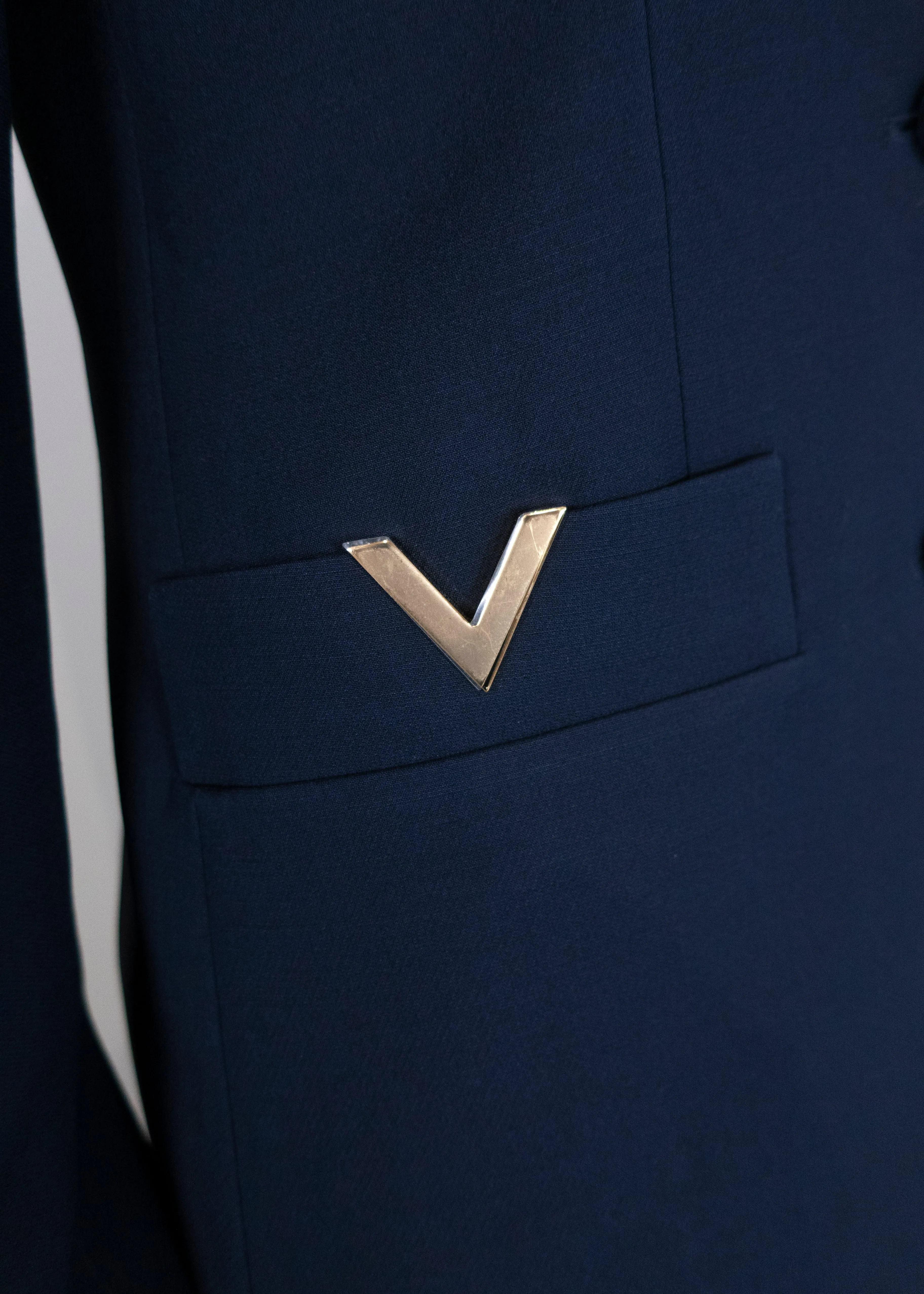 Valentino Logo Plaque Single-Breasted Blazer