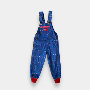 Vintage OshKosh B'gosh Blue Embroidered Shapes Overalls 4T USA