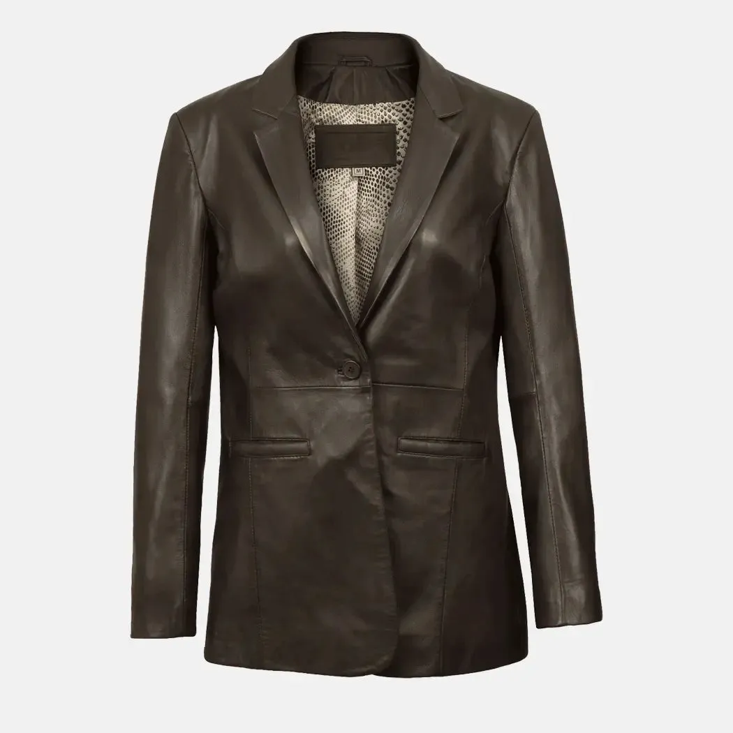 Vogue Velocity Leather Blazer For Women