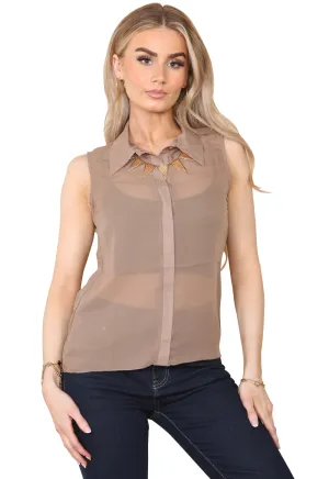 Women Summer Sleeveless Shirt